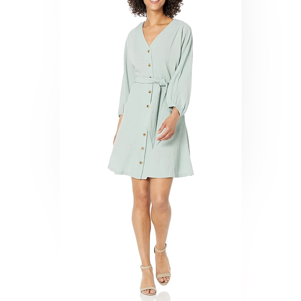 Calvin Klein Women’s Long Sleeve Self Belt Midi Dress